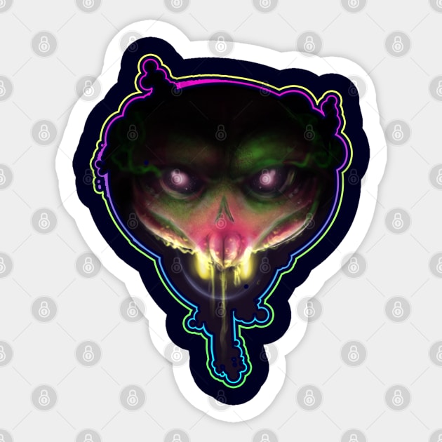 Parasitic Mushroom Sticker by BloodFuryArt